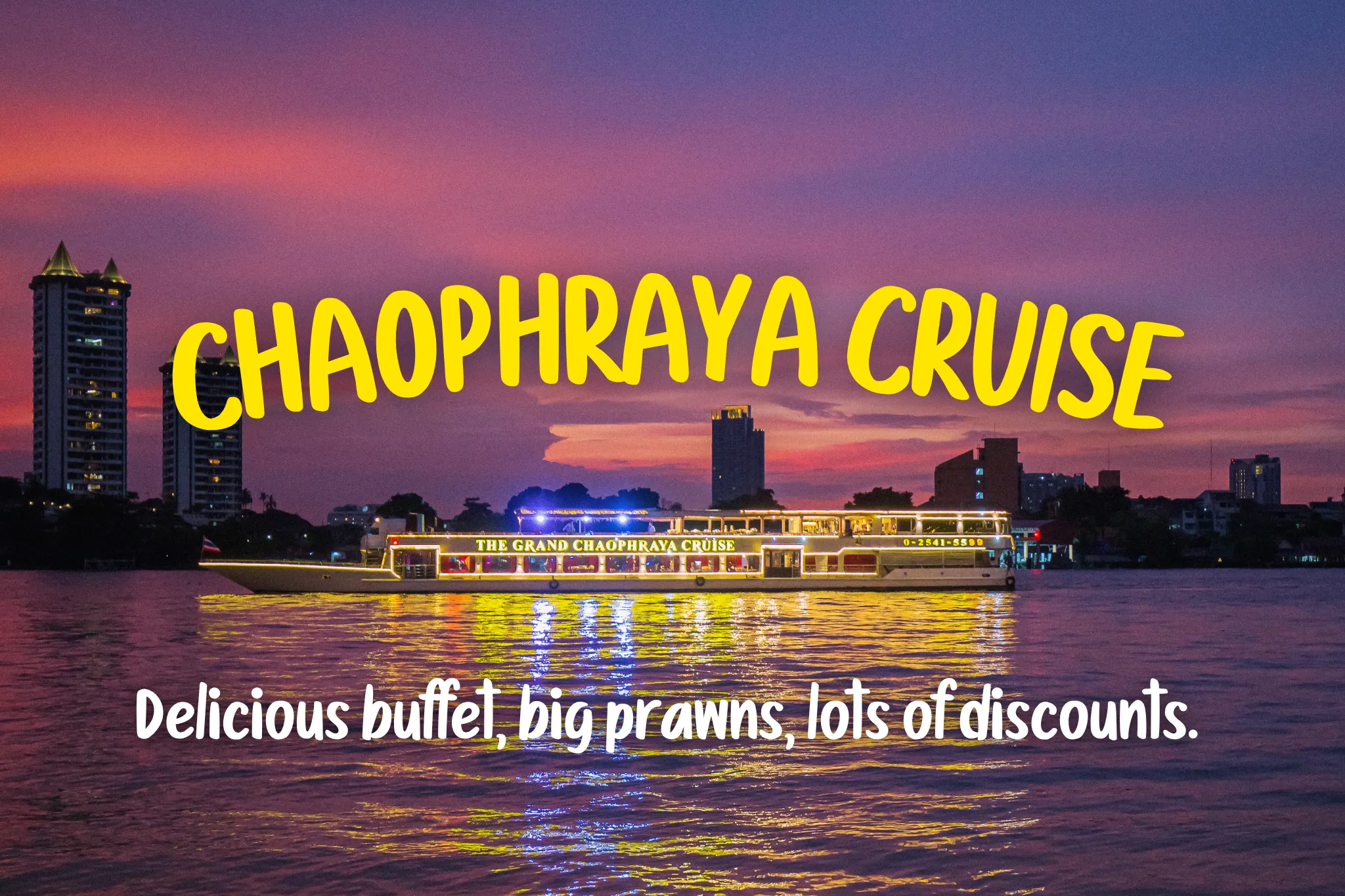 40% Off Book Chaophraya Cruise tickets (ASIATIQUE The Riverfront)