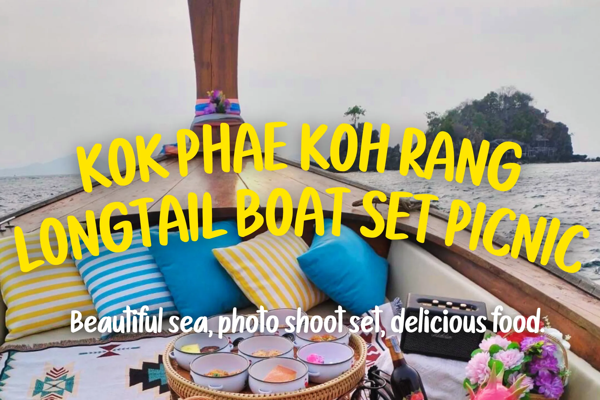 Koh Phae, Koh Rang with a Luxury Private Longtail Boat (Day Trip) (Set Beach Picnic)