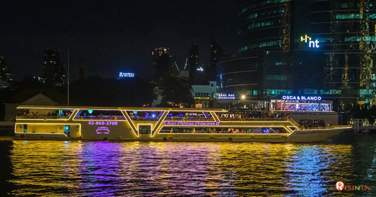 ล่องเรือดินเนอร์เจ้าพระยาปริ๊นเซสสวยงามมากๆเลย มีการตกแต่งที่ยอดเยี่ยมมาก