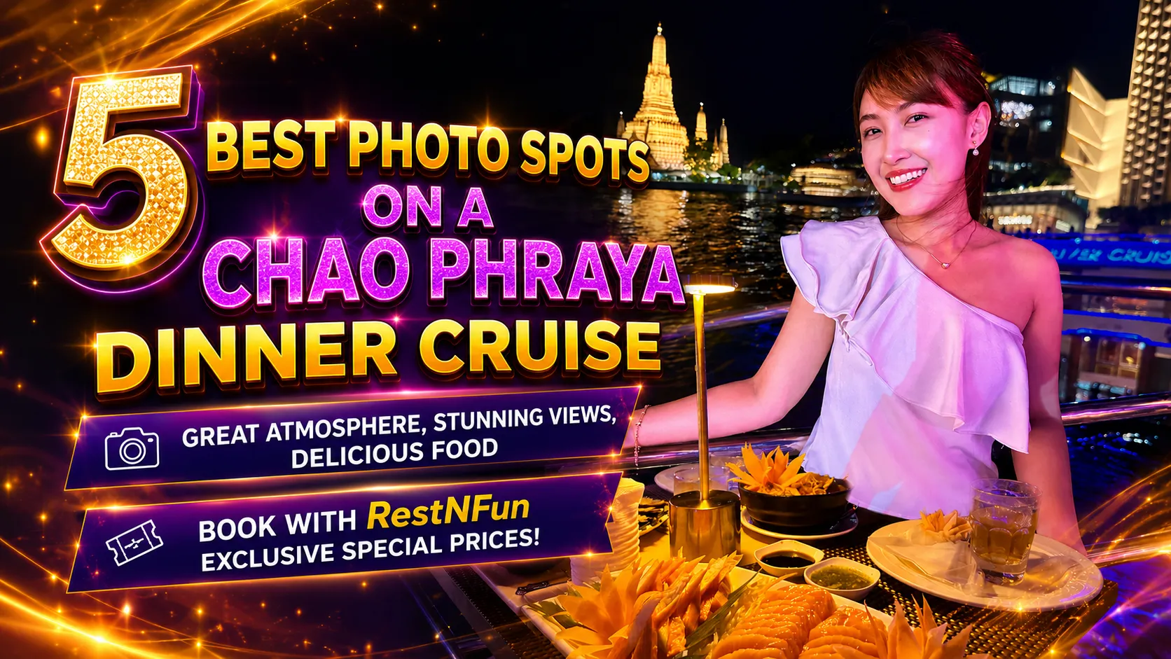 5 Best photo check in on Chao Phraya River Cruise