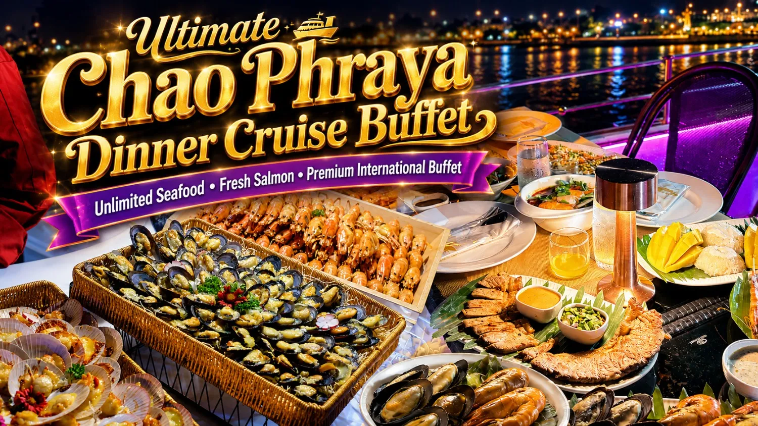 Chao Phraya River Dinner Cruise with premium menu