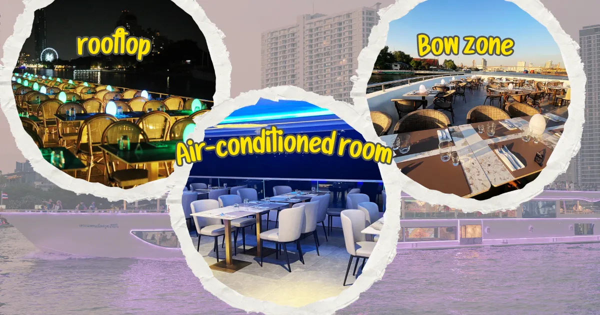 Seating zone with the planet dinner cruise