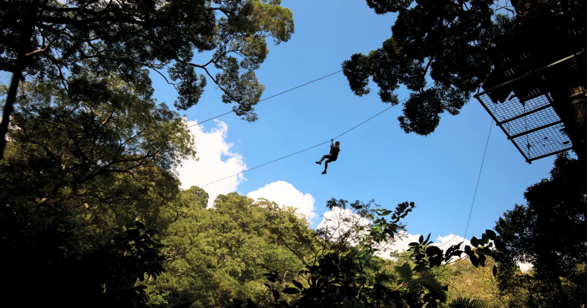 Fun-filled zipline activity at Hanuman World