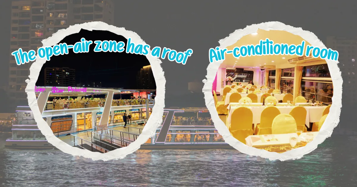 seating zone with river star princess dinner cruise
