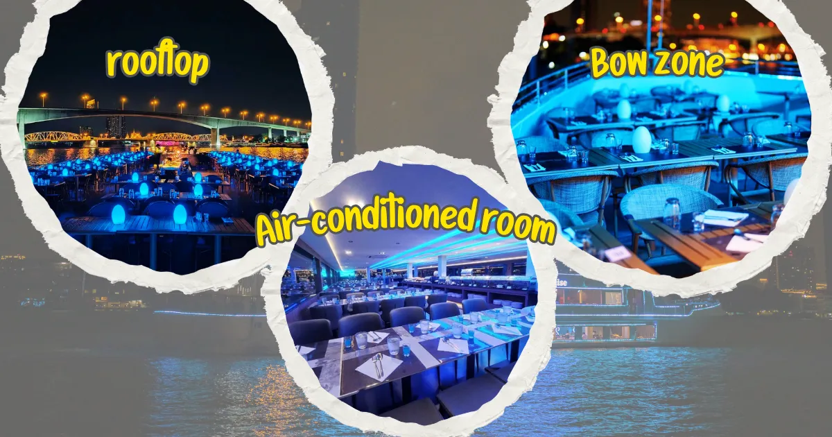 Seating zone with Royal Princess dinner cruise