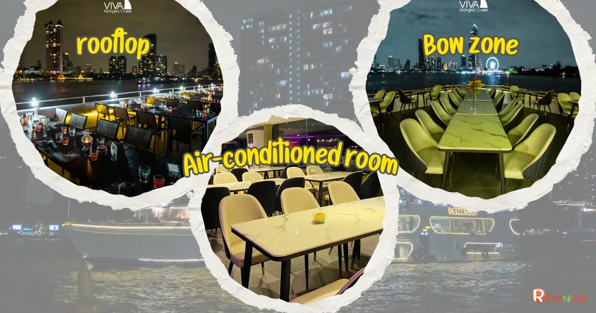 seating zone with viva alangka dinner cruise in bangkok