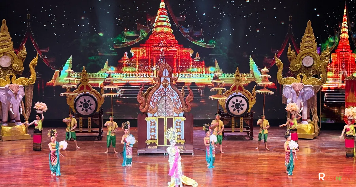 การแสดงโชว์ศิลปวัฒนธรรมไทยของสวนนงนุช