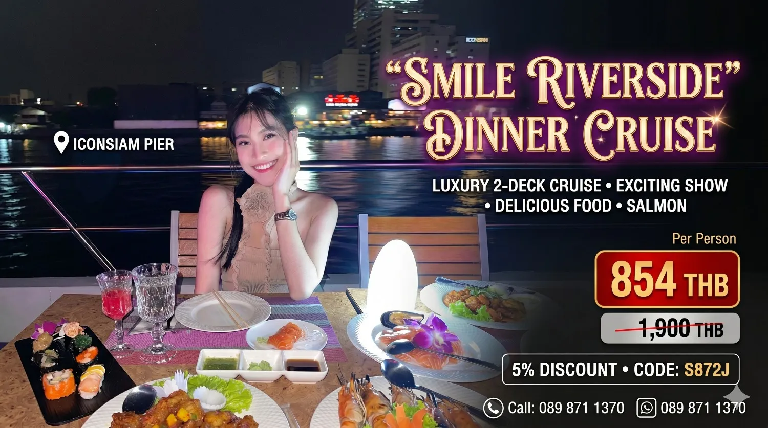 Smile riverside dinner cruise and discount tickets price