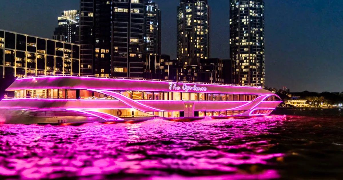 ล่องเรือดินเนอร์เจ้าพระยาเดอะ โอปูเล้นท์สวยงามมากๆเลย