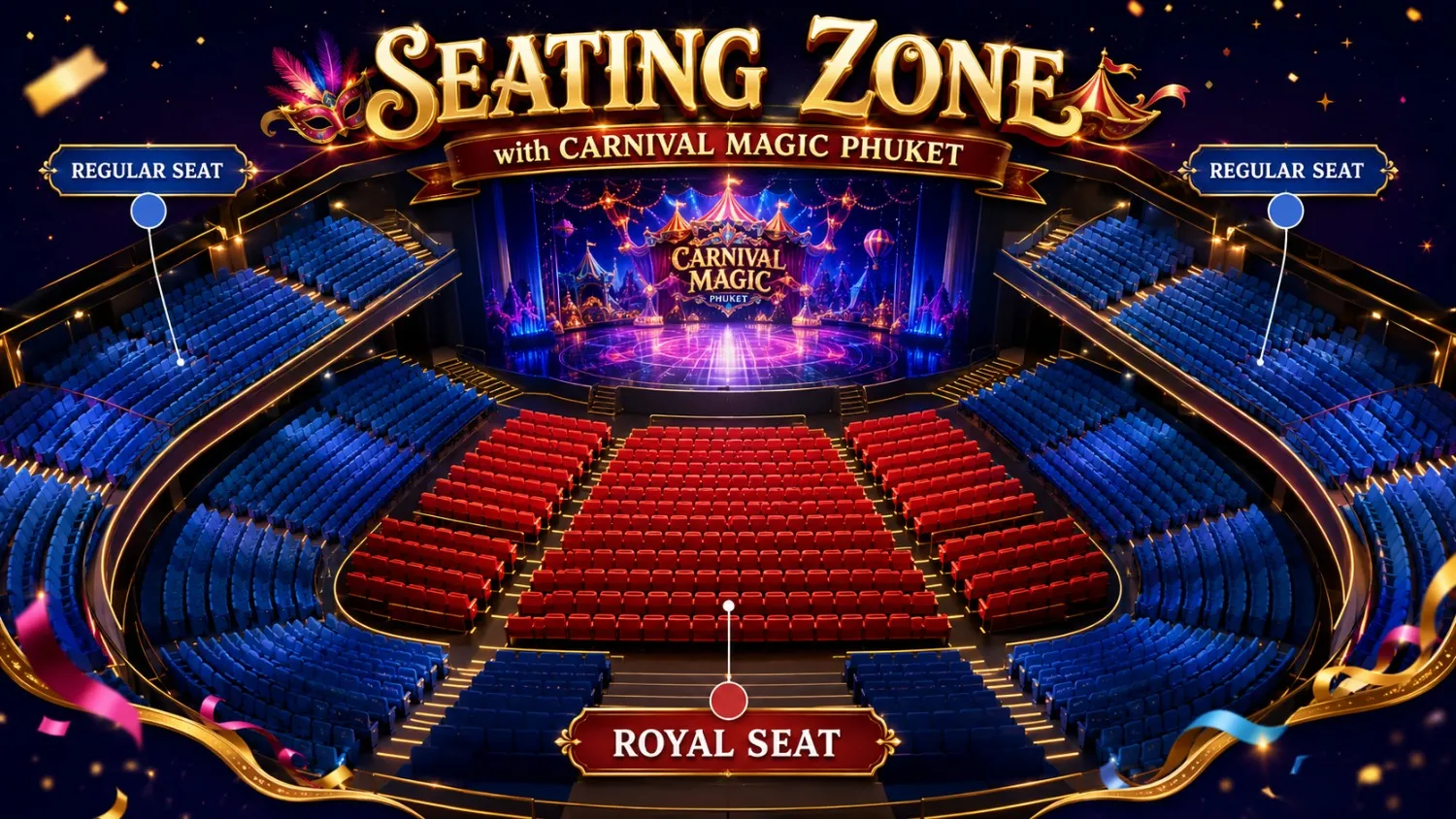 update seating area zone with carnival magic phuket