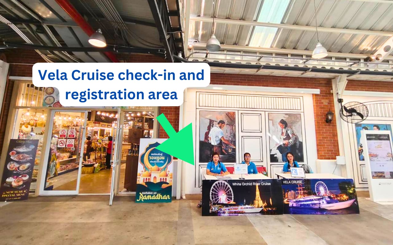 Chao Phraya River Cruise Check-in Point, Asiatique Vela Cruise