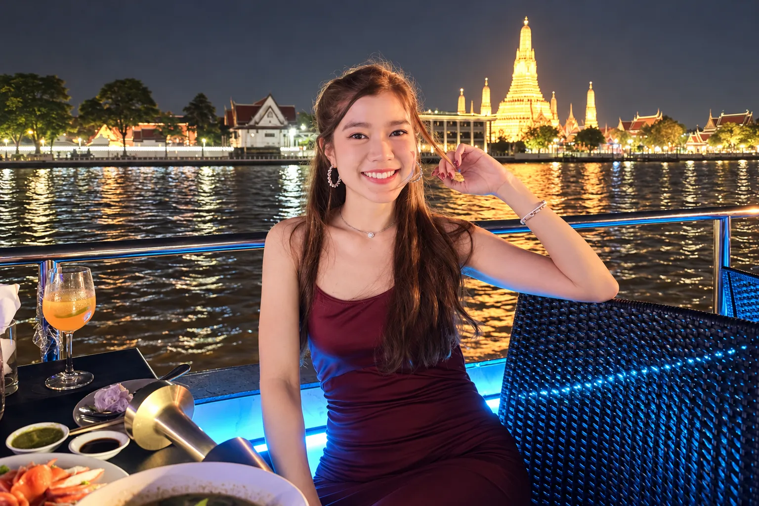นั่งเรือดินเนอร์เจ้าพระยายูนิคอร์น ครูซ บรรยากาศดีวิวสวยมาก