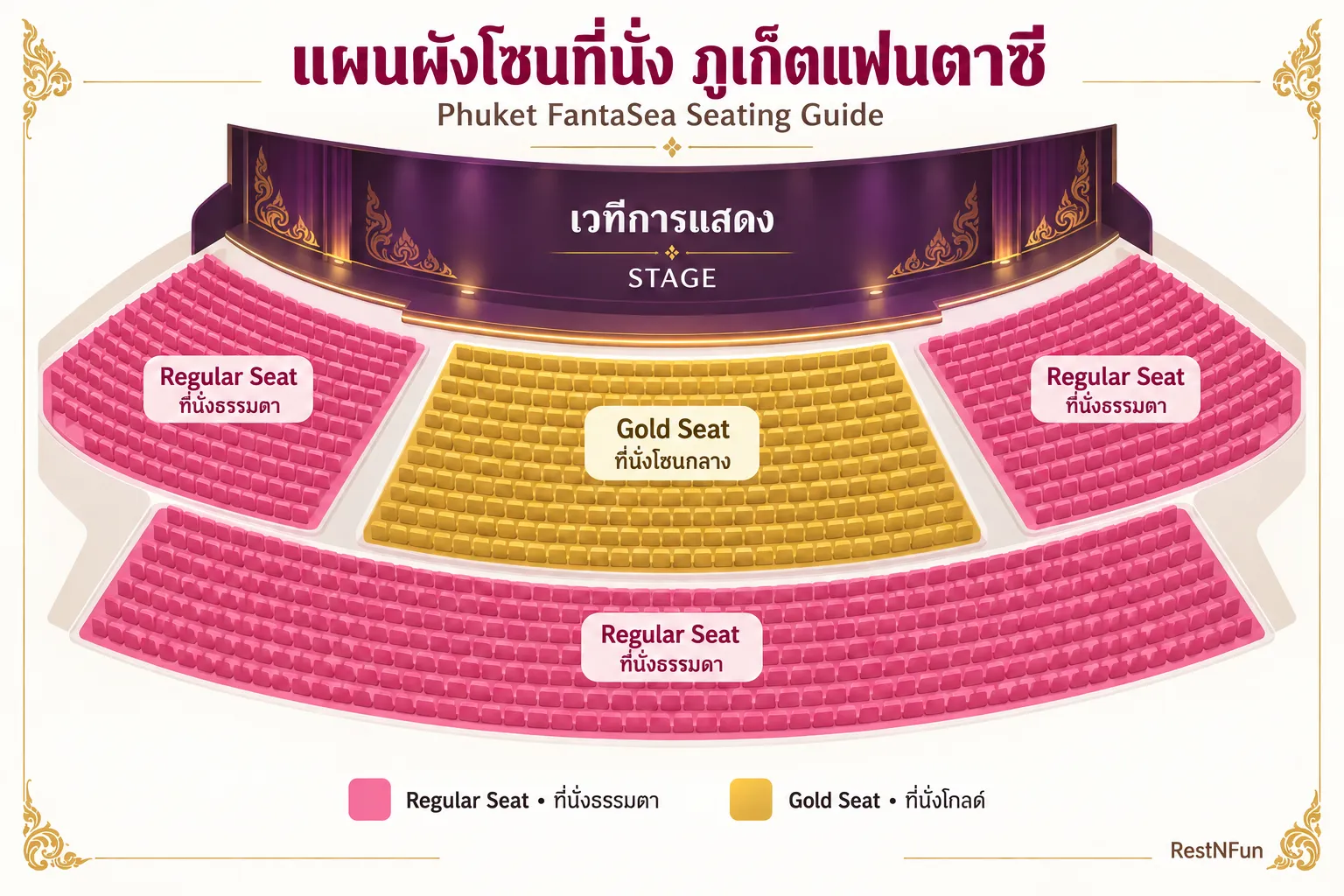 ผังที่นั่งโรงละครภูเก็ตแฟนตาซีโชว์อลังการ