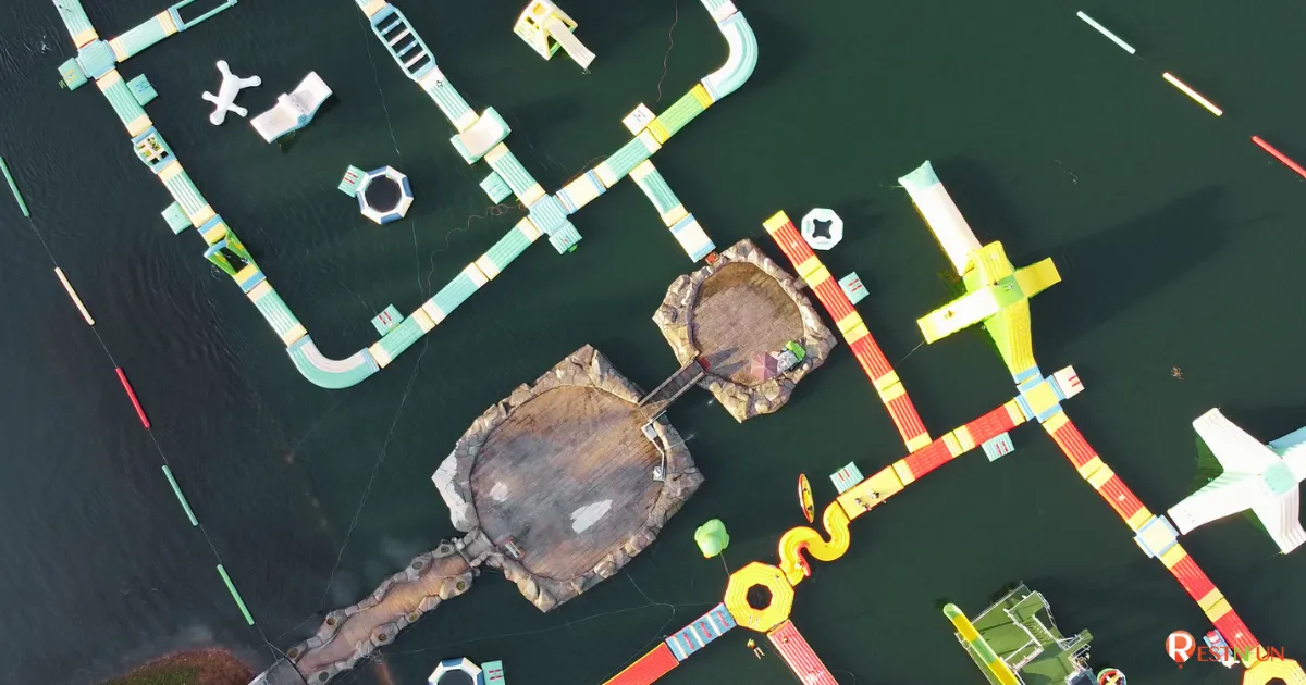 ภาพมุมสูงของสวนน้ำหางดงเชียงใหม่