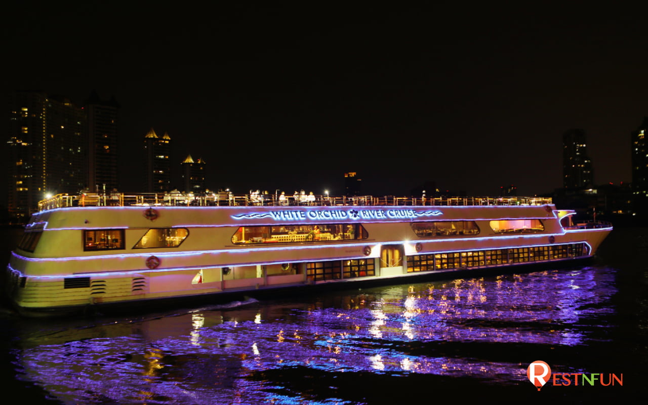 เรือบุฟเฟ่ต์ White Orchid River Cruise สวยมากๆเลย