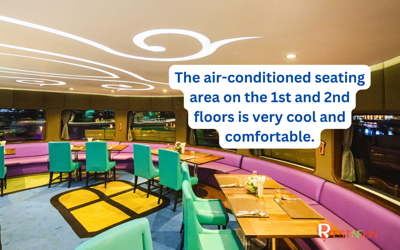 The air-conditioned seating area of ​​the Wonderful Pearl