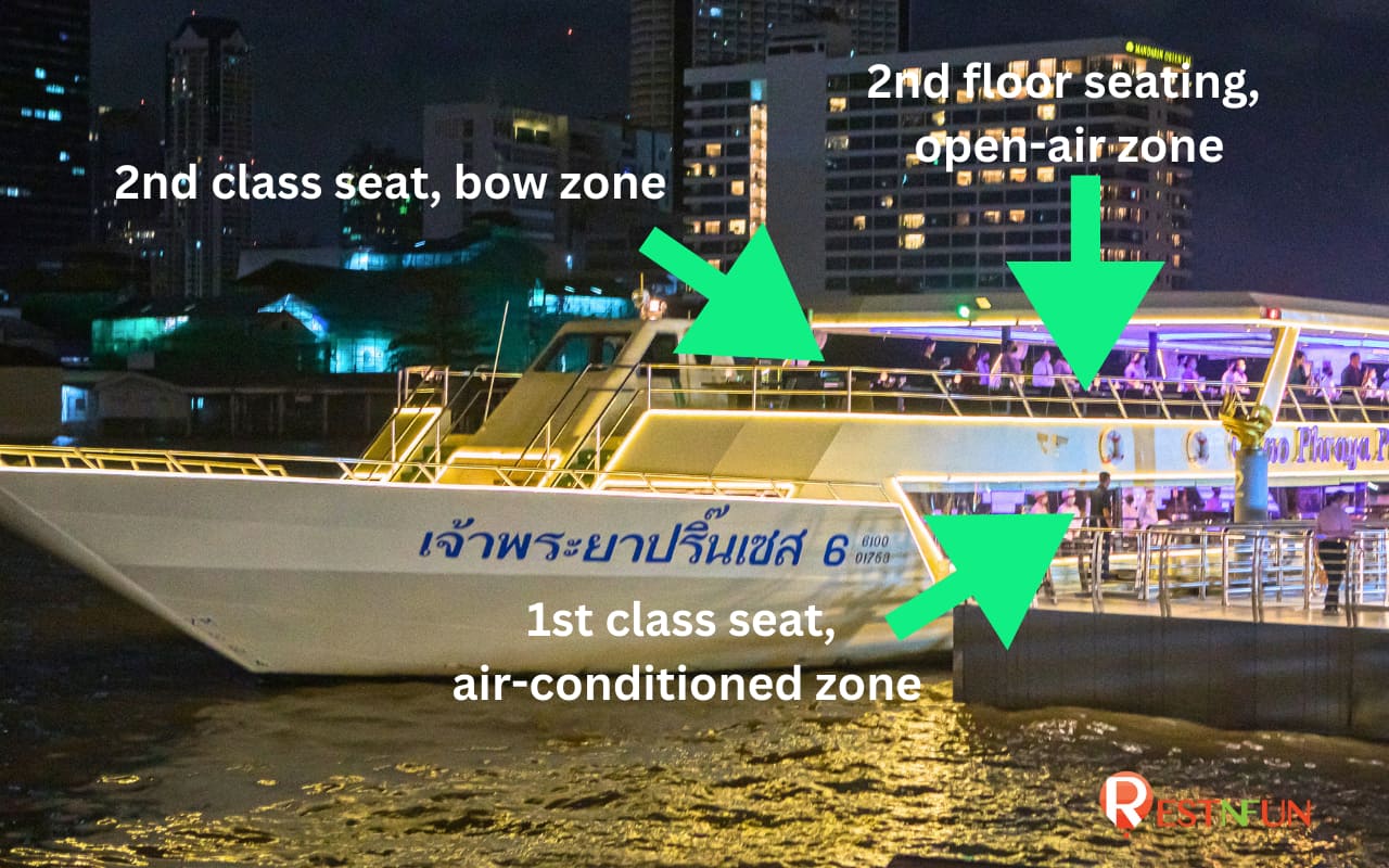 Chao Phraya Princess seating area