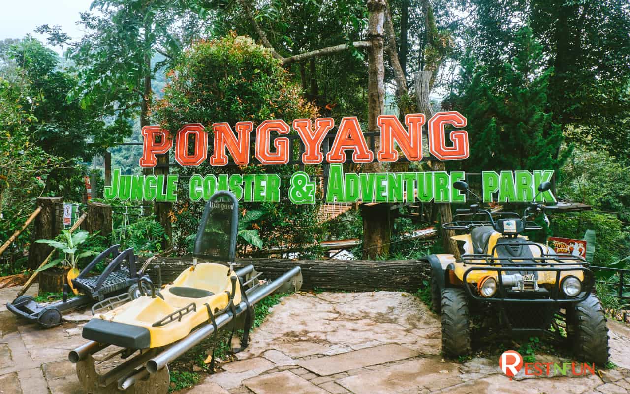 Let's start riding the fun roller coaster at Pong Yang Jungle Coaster together